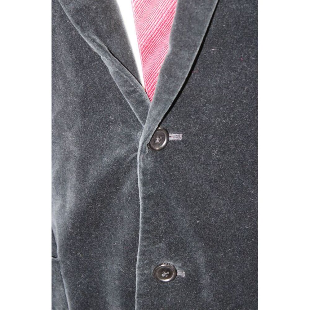 Juicy Couture Mens Black Cotton Blazer Button Long Sleeve Size 44 - Picture 6 of 8